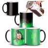 Taza Mágica - Billie Eilish - Verde Cerámica Termosensible