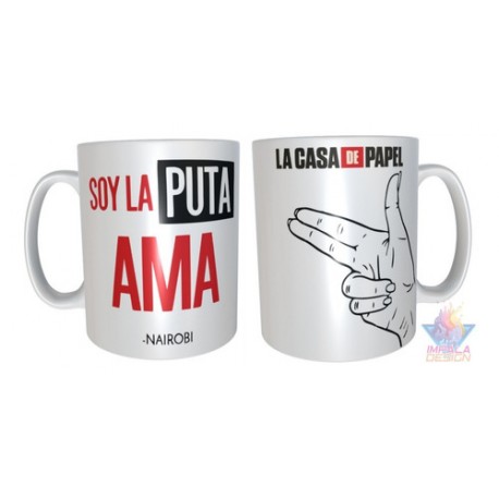 Taza Plástica Casa De Papel Puta Ama Nairobi Irrompible