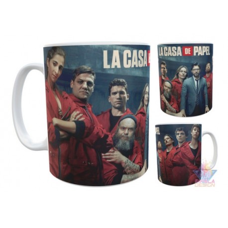 Taza Plástica La Casa De Papel 4 Personajes Profesor Irromp