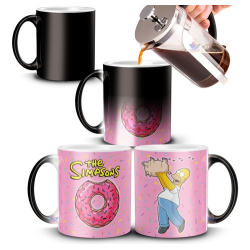 676915-MLA51656206588_092022,Taza Mágica Cerámica Homero Simpsons Chancho Araña Donuts