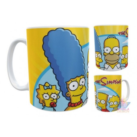 Taza Plástica Los Simpson Bart Lisa Marge Homero Maggie Irr