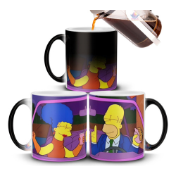 825669-MLA74590716064_022024,Taza Mágica Simpson Homero Marge Jovenes Amor Auto Cerámica