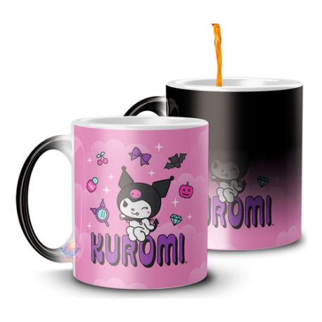 889362-MLA74695906835_022024,Taza Magica Kuromi My Melody Hello Kitty Personaje Punk M2