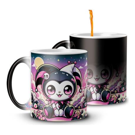 949194-MLA74695916951_022024,Taza Magica Kuromi My Melody Hello Kitty Personaje Punk M3