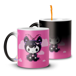 726243-MLA74568589442_022024,Taza Magica Kuromi My Melody Hello Kitty Personaje Punk M1