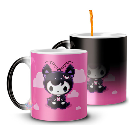 726243-MLA74568589442_022024,Taza Magica Kuromi My Melody Hello Kitty Personaje Punk M1