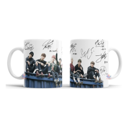 699512-MLA74537714937_022024,Taza Cerámica Bts Bangtan Boys Firmas Foto Jung Kook Jhope