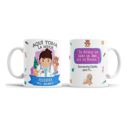 653539-MLA74410794156_022024,Taza De Cerámica Pediatra Doctora Profesiones Regalo Ideal