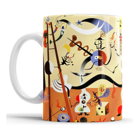 840851-MLA73985935546_012024,Taza Cerámica Arte Joan Miró Carnaval Arlequín Surrealismo