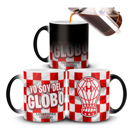 866187-MLA75506863708_042024,Taza Mágica Huracán Globo Club Fútbol Parque Patricios