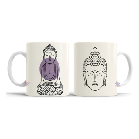 672338-MLA75724227644_042024,Taza De Cerámica Namaste Buda Meditacion Yoga Paz Mod 01