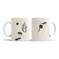 760083-MLA75723723348_042024,Taza De Cerámica Meditación Cartas Tarot Gato Luna Mod 05