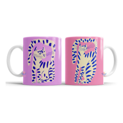 872924-MLA75890871659_042024,Taza De Cerámica Meditación Cartas Tarot Ojo Sol Gato Mod 02