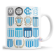 Taza Cerámica Racing Club Escudos Academia Avellaneda Fútbol