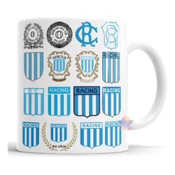 970717-MLA75773572961_042024,Taza Cerámica Racing Club Escudos Academia Avellaneda Fútbol