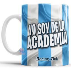 911919-MLA75502543592_042024,Taza De Cerámica Racing Club Academia De Avellaneda Fútbol