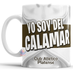 697041-MLA75502661712_042024,Taza De Cerámica Platense Calamar Buenos Aires Fútbol Escudo