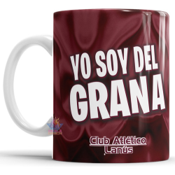 621868-MLA75660813971_042024,Taza De Cerámica Lanús Granate Club Atlético Fútbol Escudo