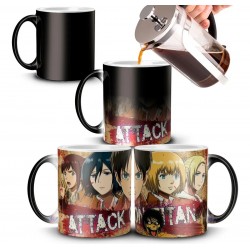 Taza Mágica Attack On Titan Levi Anime Termosensible Mod 03