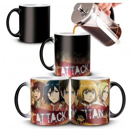 Taza Mágica Attack On Titan Levi Anime Termosensible Mod 03