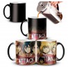 Taza Mágica Attack On Titan Levi Anime Termosensible Mod 03