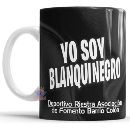 858180-MLA75502756152_042024,Taza De Cerámica Riestra Deportivo Blanquinegro Fútbol Copa