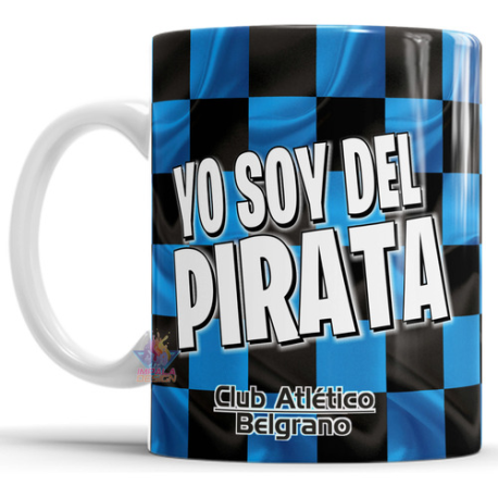 798975-MLA75502715134_042024,Taza Cerámica Belgrano Pirata Club Atlético Córdoba Fútbol