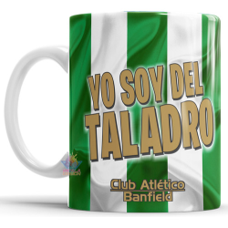 949035-MLA75502240152_042024,Taza De Cerámica Banfield Taladro Fútbol Argentina Escudo