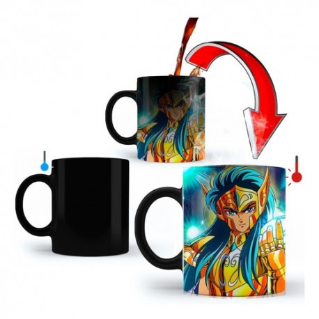 Taza Mágica (térmica) Caballeros Del Zodiaco Camus Acuario