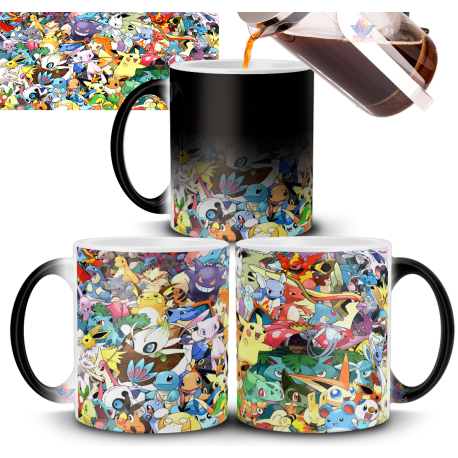 Taza Mágica Pokemon Squirtle Charmander Bulbasaur