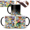 Taza Mágica Pokemon Pikachu Squirtle Charmander Bulbasaur Collage