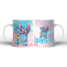Taza De Cerámica Stitch Stich Lilo Peludo Familia Modelo 04
