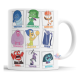 996032-MLA76849123712_062024,Taza Cerámica Emoción Tristeza Alegría Ansiedad Furia Mente