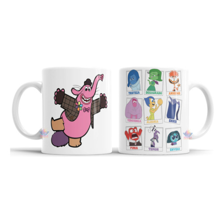 893872-MLA77111980711_062024,Taza Cerámica Emoción Tristeza Alegría Ansiedad Furia Mente