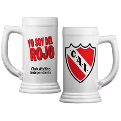 Vaso Jarra Chop Fernetero Chopera Cerveza Independiente Rojo