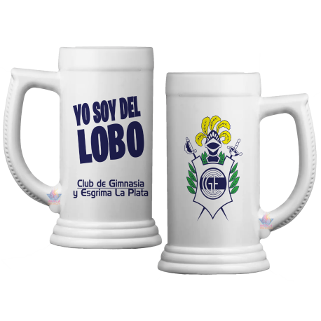 Vaso Jarra Chop Gimnasia Esgrima De La Plata Lobo Fernetero