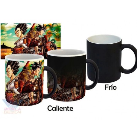 Taza Mágica Dragon Ball Goku Vegeta Termosensible