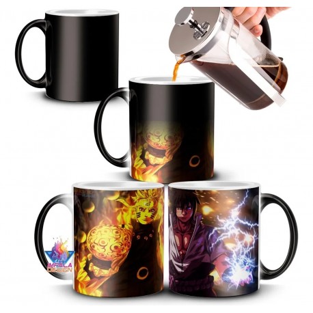 Taza Mágica Naruto Y Sasuke Boruto Shippuden Anime Mod 03