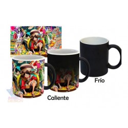 Taza Mágica One Piece 2 Estampida Cerámica Termosensible