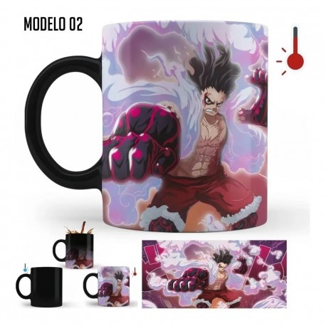 Taza Mágica One Piece Luffy Zoro Ace Cerámica Anime Mod 02