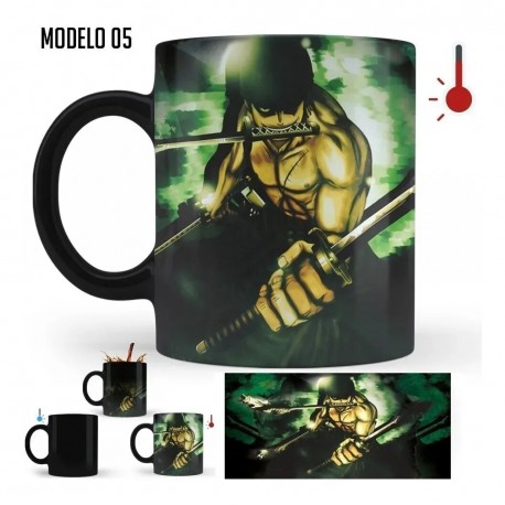 Taza Mágica One Piece Luffy Zoro Ace Cerámica Anime Mod 05