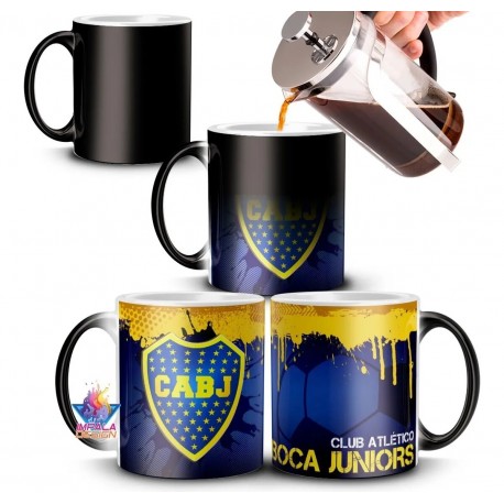 Taza Mágica Boca Juniors Cerámica Termosensible Futbol Mod 02