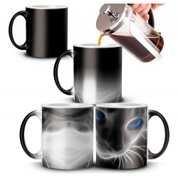 Taza Mágica Gato Termosensible Gatito Cerámica