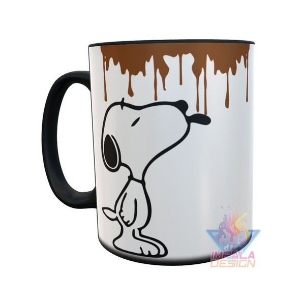 Taza Mágica Snoopy Café Lengua Peanuts Cerámica