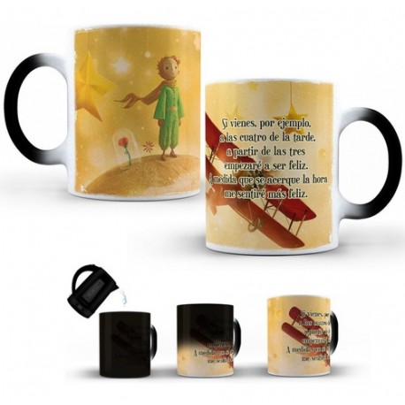 Taza Mágica El Principito Cerámica Le Petit Prince C Frase