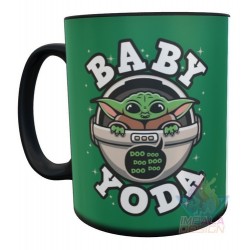 Taza Baby Yoda Mágica Cerámica Star Wars Mandalorian Bebe 03