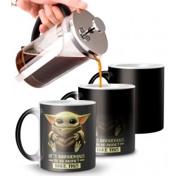 Taza Mágica Baby Yoda Cerámica Star Wars Mandalorian Bebe 06