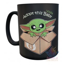 Taza Mágica Baby Yoda Cerámica Star Wars Mandalorian Bebe 07