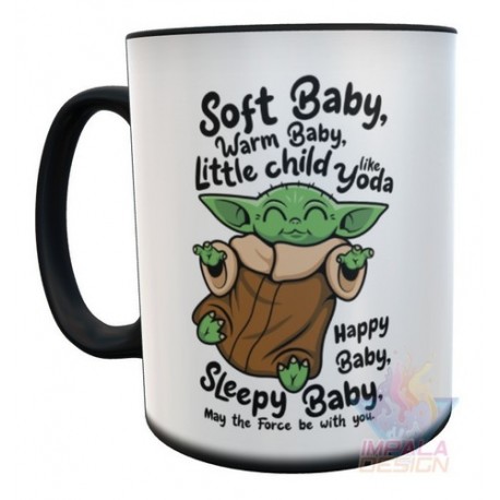 Taza Mágica Baby Yoda Cerámica Star Wars Mandalorian Bebe 08