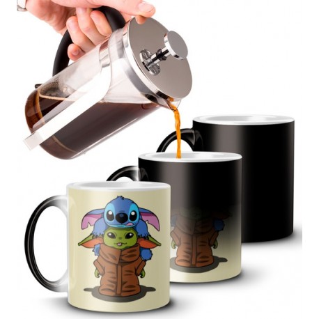 Taza Mágica Baby Yoda Cerámica Star Wars Mandalorian Mod 01